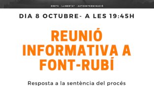 Reunió imminent  a Font-rubí davant la sentència