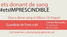 Ja podeu fer la reserva prèvia per la donació de sang del dia 10 d’agost a Guardiola