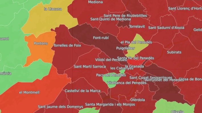 Font-rubí és uns dels municipis amb més incidència de tot el Penedès