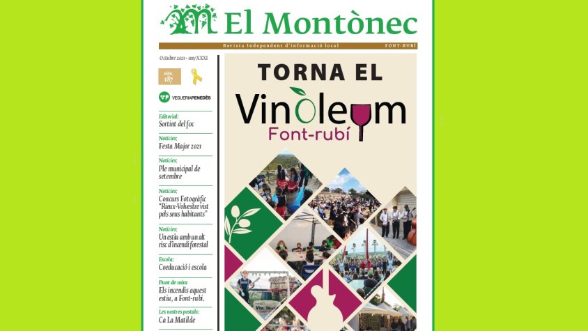 Portada revista Montònec 187