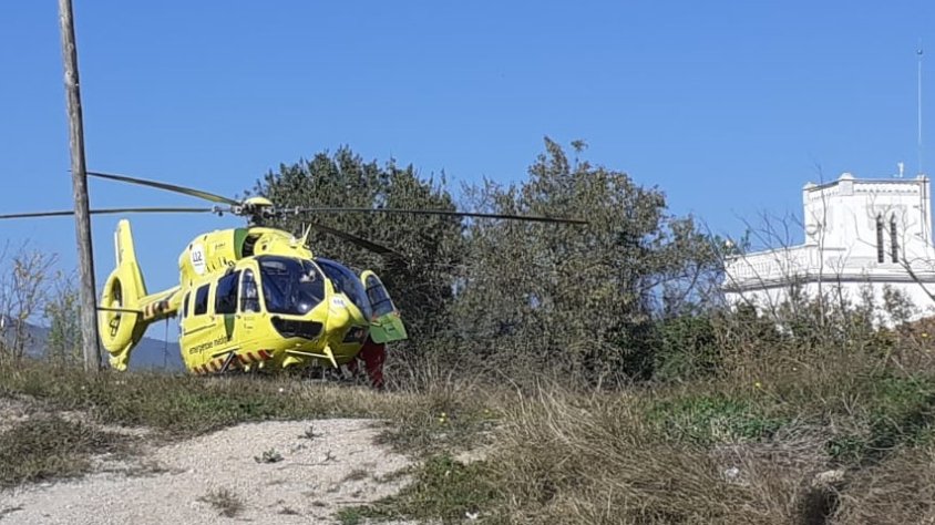 Evacuació d'emergència amb helicòpter