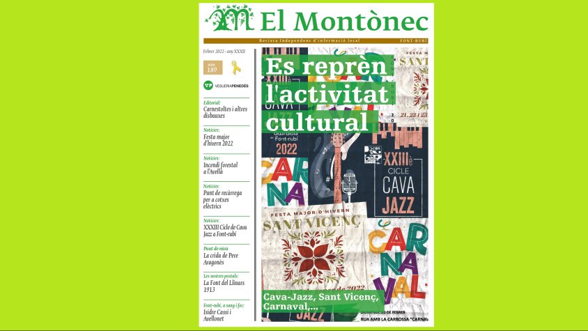 Aquest cap de setmana repartim la revista 189 del Montònec.