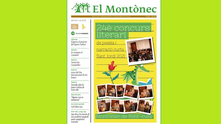 Aquest cap de setmana repartim la revista 190 del Montònec.