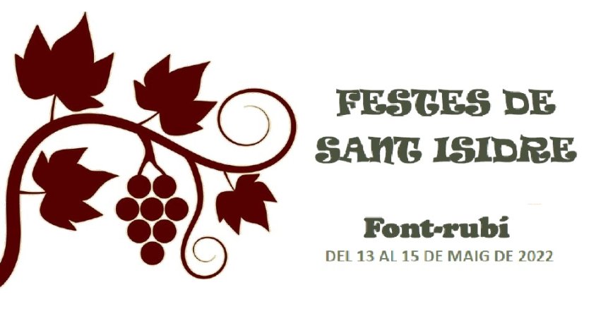 Programa de les Festes de Sant Isidre 2022 a Font-rubí