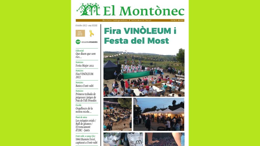Ja tenim la revista 193 d’octubre del Montònec