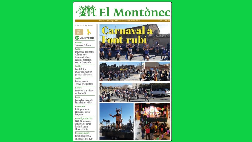 Aquest cap de setmana repartim la revista 195 de febrer del Montònec