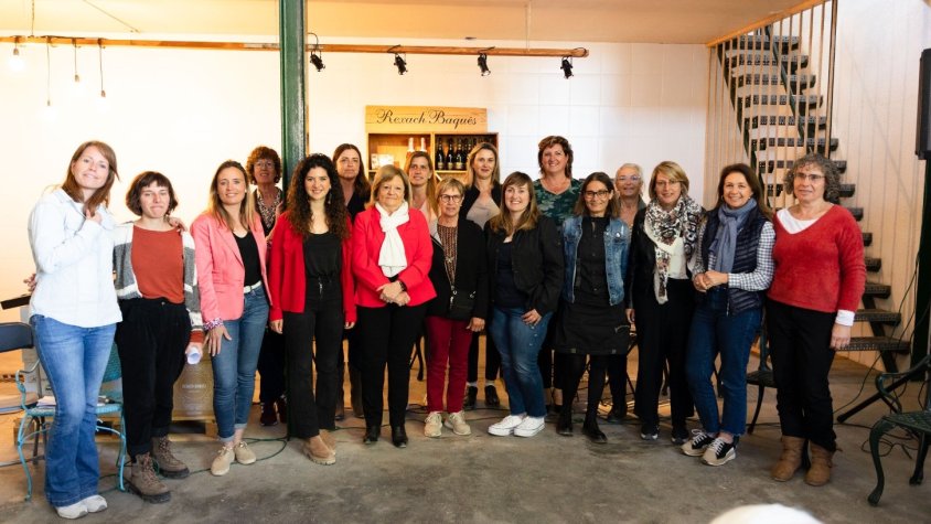 Protagonistes de la presentació del llibre “Converses a peu de vinya”.