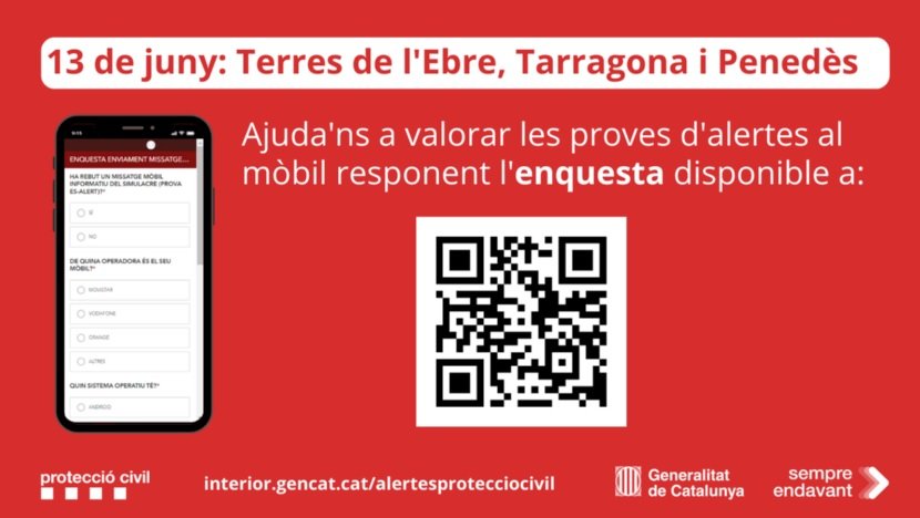 Repetiran la prova del sistema d'alertes mòbils 