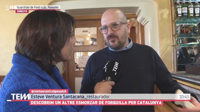 Avui, TV3 ha fet una connexió en directe des del restaurant Cal Pau Xich de Guardiola de Font-rubí.