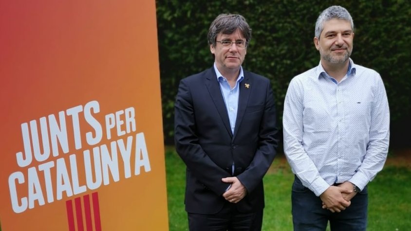 Joan Marc Galimany amb Carles Puigdemont