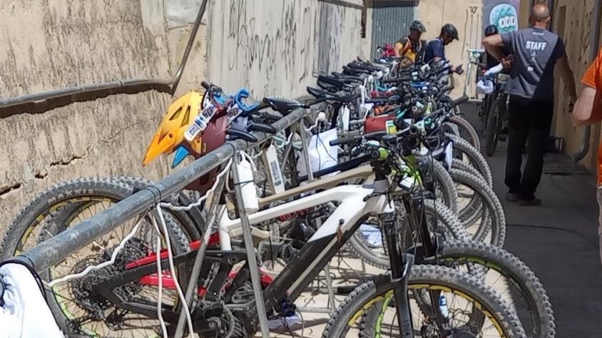 Zona de recarrega de les bicicletes