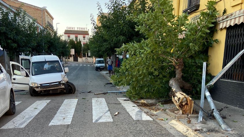 Fort accident al centre de Guardiola