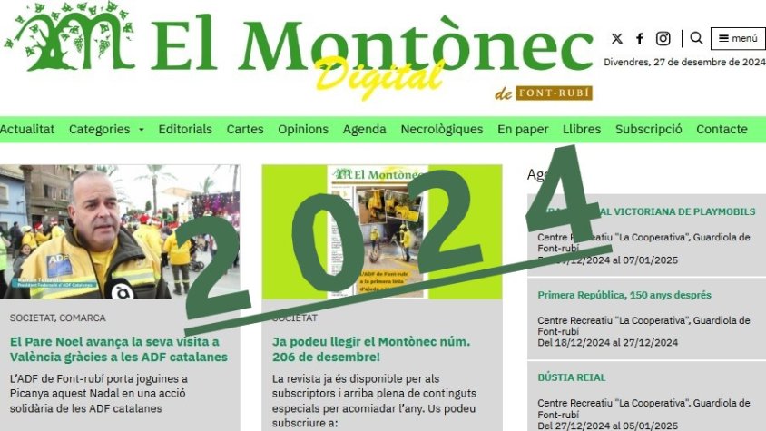Les dotze notícies més vistes a la web del Montònec el 2024