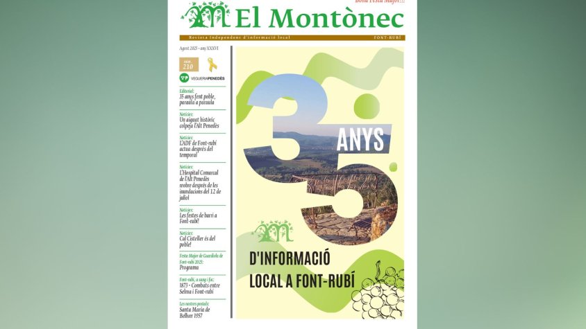 35 anys fent poble, paraula a paraula. Editorial revista 210