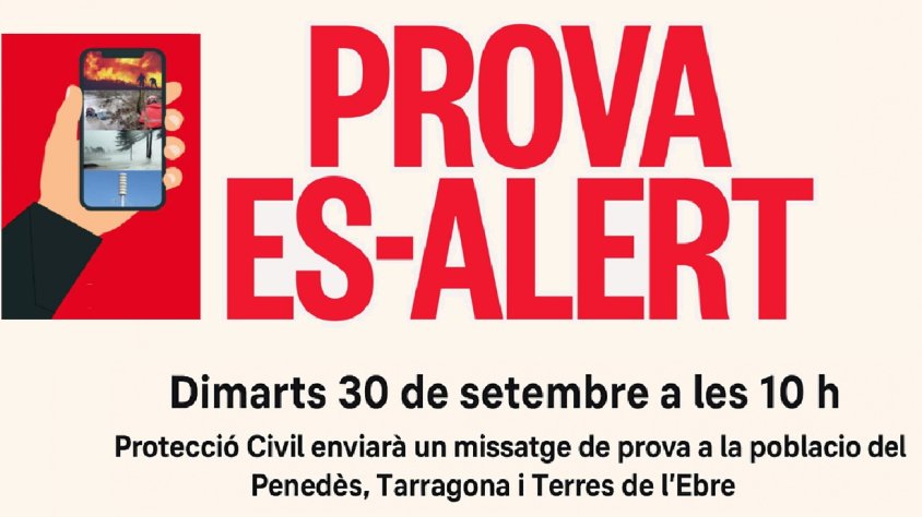 Prova d’alertes al mòbil