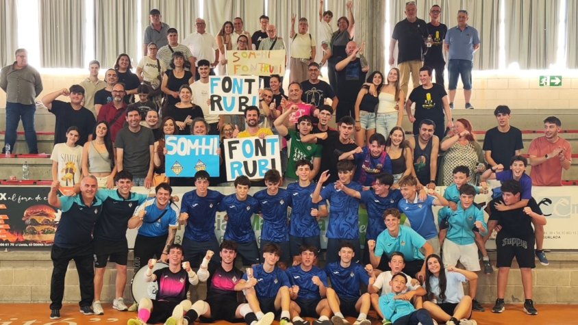 El juvenil de futbol sala de Font-rubí aconsegueix un històric ascens a Segona Divisió